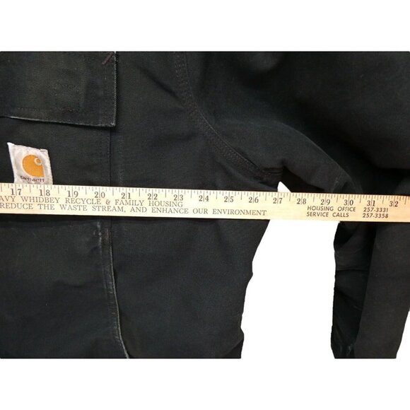 Vintage Carhartt C03  52 TALL Arctic Quilt Duck Canvas Black Work Jacket Coat - Picture 7 of 15
